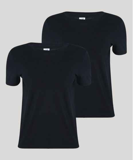 Kit-2-Blusas-Femininas-Basicas-Manga-Curta-Decote-Redondo-Preto-9962497-Preto_1