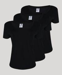 Kit-de-3-Blusas-Femininas-Basicas-Manga-Curta-Decote-V-Preto-9962501-Preto_1