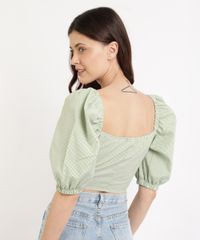Blusa-Feminina-Mindset-Cropped-Estampada-Xadrez-Vichy-Manga-Bufante-Decote-Reto-Verde-9965566-Verde_2
