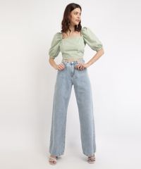 Blusa-Feminina-Mindset-Cropped-Estampada-Xadrez-Vichy-Manga-Bufante-Decote-Reto-Verde-9965566-Verde_3