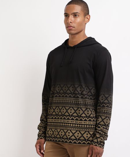 Camiseta-Masculina-Estampada-Etnica-com-Capuz-Manga-Longa-Preto-9958780-Preto_1