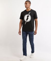 Camiseta-Masculina-The-Flash-Manga-Curta-Gola-Careca-Preta-9961381-Preto_3