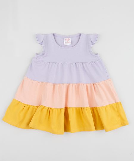 Vestido-Infantil-com-Recortes-Manga-Curta-Multicor-9961634-Multicor_1 Vestido-Infantil-com-Recortes-Manga-Curta-Multicor-9961634-Multicor_1