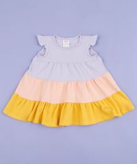 Vestido-Infantil-com-Recortes-Manga-Curta-Multicor-9961634-Multicor_2