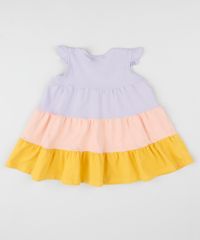 Vestido-Infantil-com-Recortes-Manga-Curta-Multicor-9961634-Multicor_3