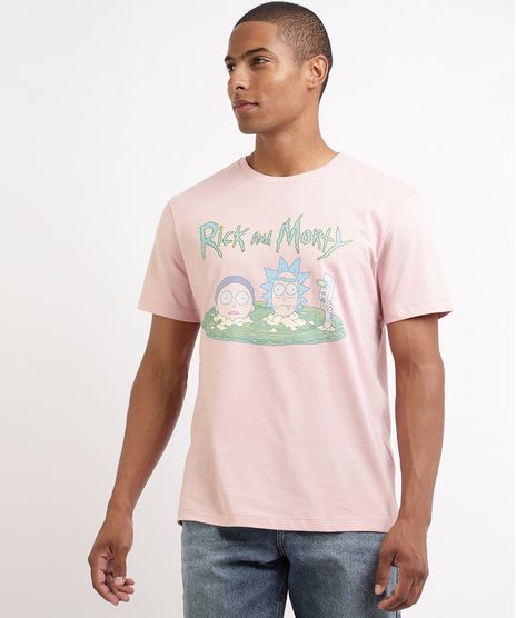Camiseta-Masculina-Rick-and-Morty-Manga-Curta-Gola-Careca-Rosa-9962586-Rosa_1