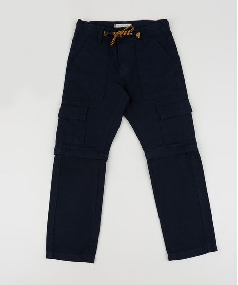 Calca-de-Sarja-Infantil-Cargo-com-Ziper-Vira-Bermuda-Azul-Marinho-9944386-Azul_Marinho_1