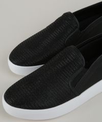 Tenis-Feminino-Slip-on-Via-Uno-com-Lurex-Preto-9949153-Preto_3