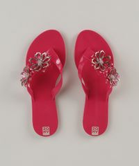 Rasteirinha-Feminina-Zaxy-Sunshine-com-Flor-Rosa-9960485-Rosa_2