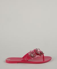 Rasteirinha-Feminina-Zaxy-Sunshine-com-Flor-Rosa-9960485-Rosa_4