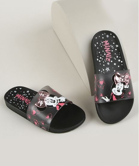 Chinelo-Infantil-Grendene-Slide-Minnie-Fashion-Preto-9962137-Preto_1