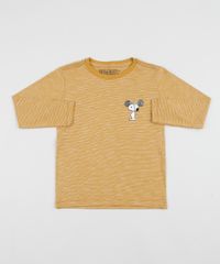 Camiseta-Infantil-Snoopy-Manga-Longa-Mostarda-9943941-Mostarda_1