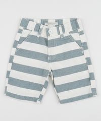 Bermuda-de-Sarja-Infantil-Slim-Listrada-Verde-Claro-9953671-Verde_Claro_1