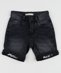 Bermuda-Jeans-Infantil-Reta-com-Barra-Dobrada-Estampada-Preto-9953879-Preto_2