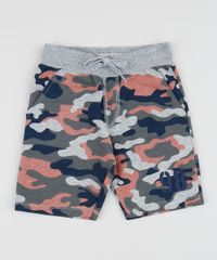 Bermuda-de-Moletom-Infantil-Estampada-Camuflado--Coral-9954266-Coral_1