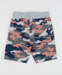 Bermuda-de-Moletom-Infantil-Estampada-Camuflado--Coral-9954266-Coral_2