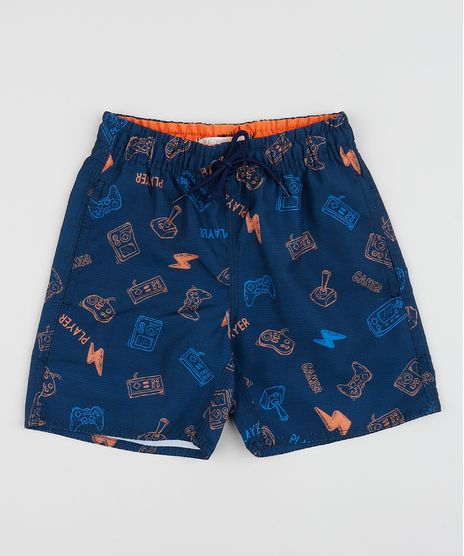 Bermuda-Surf-Infantil-Estampada-de-Games-Chumbo-9954499-Chumbo_1