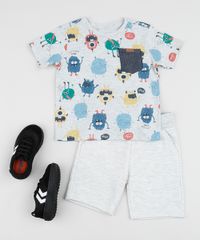 Camiseta-infantil-Estampado-de-Monstrinhos-com-Bolso-Manga-Curta-Gola-Careca-Off-White-9955065-Off_White_3