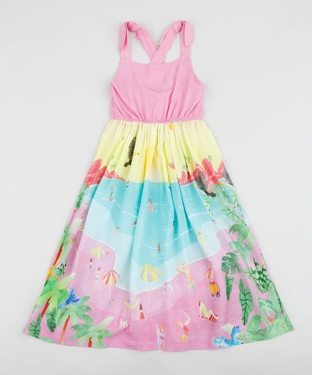 vestido de praia infantil