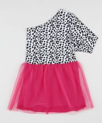 Vestido-Infantil-LOL-Surprise-Ombro-So-com-Tule-Manga-Curta-Animal-Print-de-Onca-Branco-9956663-Branco_2