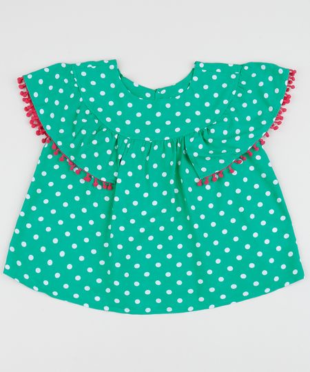 Blusa-Infantil-Estampado-Poa-Manga-Curta-com-Pompons-Verde-9956786-Verde_1 Blusa-Infantil-Estampado-Poa-Manga-Curta-com-Pompons-Verde-9956786-Verde_1
