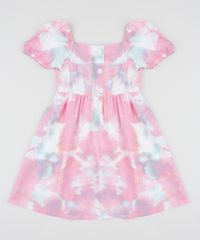Vestido-Infantil-Estampado-Tie-Dye-Manga-Curta-Bufante-Multicor-9957174-Multicor_1