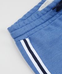 Bermuda-de-Moletom-Infantil-com-Recortes-e-Listras-nas-Laterais-Azul-9957278-Azul_3