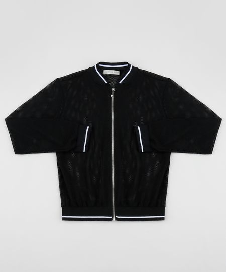 Jaqueta-em-Tela-Infantil-Bomber-com-Ziper-Preta-9957347-Preto_1