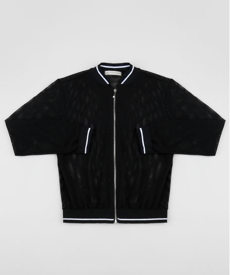 Jaqueta-em-Tela-Infantil-Bomber-com-Ziper-Preta-9957347-Preto_1