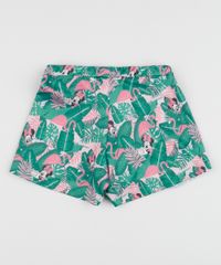 Short-Saia-Infantil-Minnie-Estampado-de-Folhagens-com-Babados-Verde-9957401-Verde_2