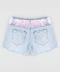 Short-Jeans-Infantil-Destroyed-com-Barra-Desfiada-e-Faixa-para-Amarrar-Azul-Claro-9959517-Azul_Claro_2