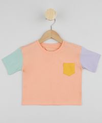 Blusa-Infantil-com-Cores-Contrastantes-e-Bolso-Manga-Curta-Rosa-9961374-Rosa_1