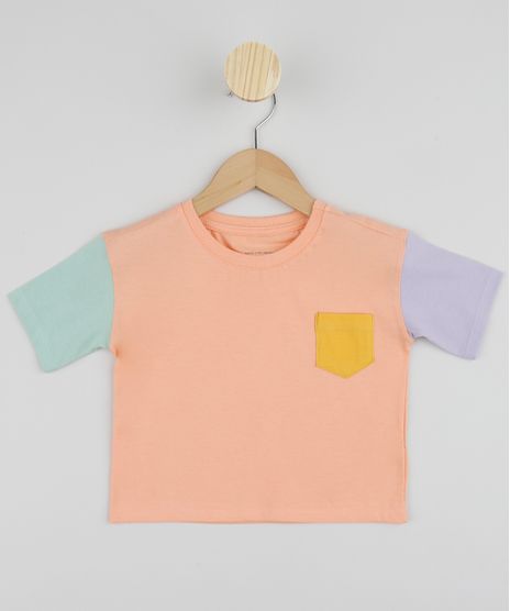 Blusa-Infantil-com-Cores-Contrastantes-e-Bolso-Manga-Curta-Rosa-9961374-Rosa_1