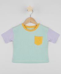 Blusa-Infantil-com-Cores-Contrastantes-e-Bolso-Manga-Curta-Verde-Claro-9961374-Verde_Claro_1