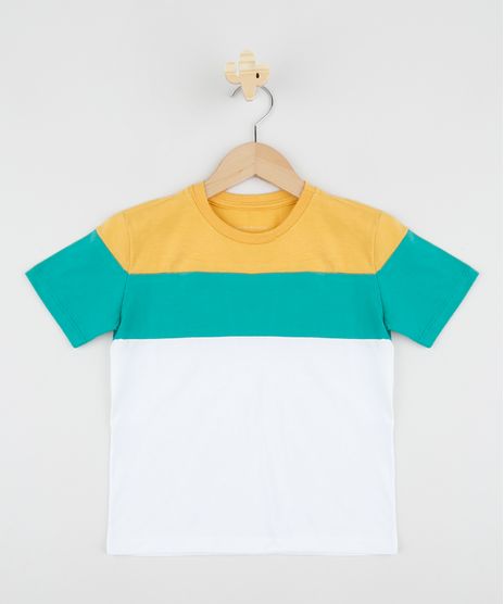 Camiseta-infantil-com-Recortes-Coloridos-Manga-Curta-Gola-Careca-Off-White-9961418-Off_White_1