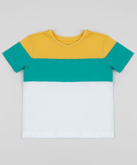 Camiseta-infantil-com-Recortes-Coloridos-Manga-Curta-Gola-Careca-Off-White-9961498-Off_White_1