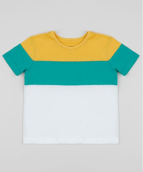 Camiseta-infantil-com-Recortes-Coloridos-Manga-Curta-Gola-Careca-Off-White-9961498-Off_White_1