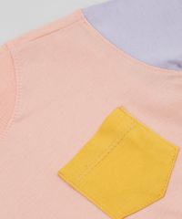 Blusa-Infantil-com-Cores-Contrastantes-e-Bolso-Manga-Curta-Rosa-9961633-Rosa_4