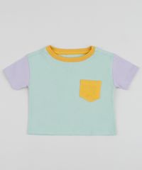 Blusa-Infantil-com-Cores-Contrastantes-e-Bolso-Manga-Curta-Verde-Claro-9961633-Verde_Claro_1