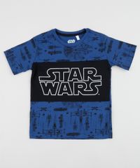 Camiseta-Infantil-Star-Wars-Estampada-com-Recorte-Manga-Curta-Azul-9962354-Azul_1