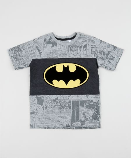 Camiseta-Infantil-Batman-Estampada-com-Recorte-Manga-Curta-Cinza-Mescla-Claro-9962356-Cinza_Mescla_Claro_1
