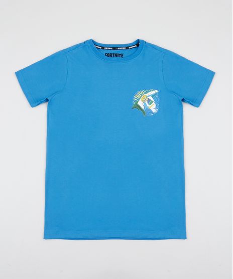 Camiseta-Juvenil-Fortnite-Manga-Curta-Azul-9962554-Azul_1