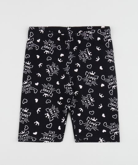 Bermuda-Infantil-Ciclista-Estampado-de-Gatinhos-Preta-9963915-Preto_1