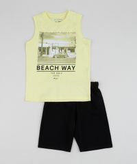 Conjunto-Infantil-de-Regata-Amarelo---Bermuda-em-Moletom-Preto-9966276-Preto_1