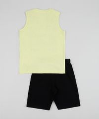 Conjunto-Infantil-de-Regata-Amarelo---Bermuda-em-Moletom-Preto-9966276-Preto_2