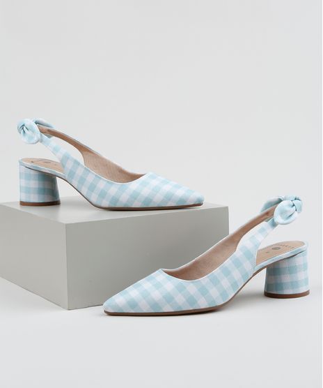Scarpin-Feminino-Mindset-Aberto-Bico-Fino-Salto-Grosso-Estampado-Xadrez-Vichy-com-Laco-Azul-Claro-9967324-Azul_Claro_1