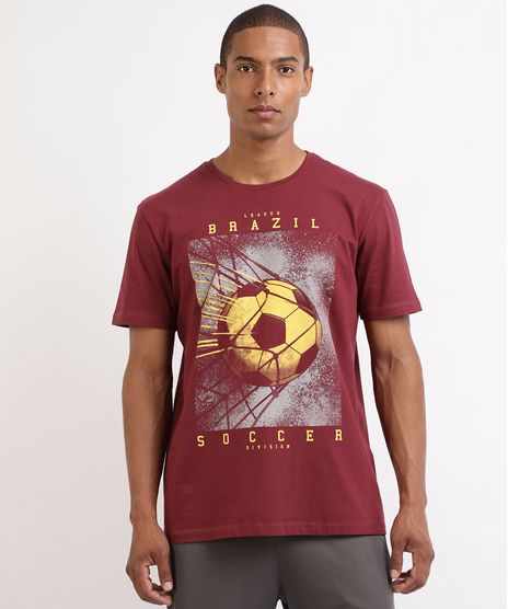 Camiseta-Masculina-Esporte-Ace-Futebol--Brazil-Soccer--Manga-Curta-Gola-Careca-Vinho-9961643-Vinho_1