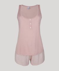Pijama-Feminino-com-Estampa-de-Poa-Metalizado-Regata-Rosa-9956452-Rosa_5