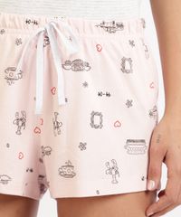 Pijama-Feminino-Friends-Manga-Curta-Cinza-Mescla-9957568-Cinza_Mescla_3