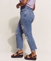 Calca-Jeans-Feminina-Mom-Cintura-Super-Alta-Cropped-Destroyed-Azul-Medio-9960205-Azul_Medio_4